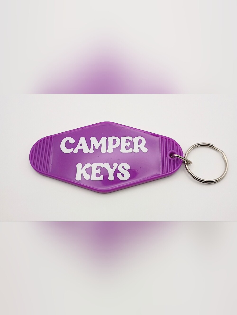 Purple Camper Keys Keychain